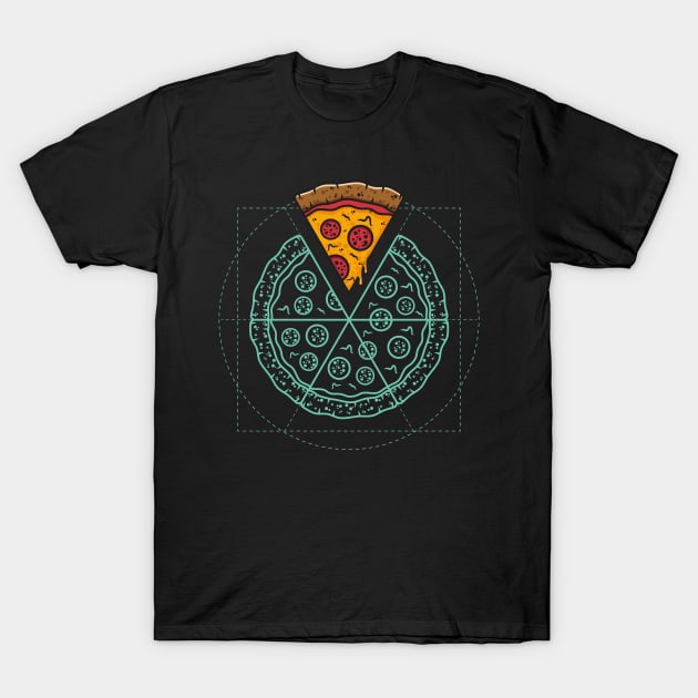 The Vitruvian pizza T-Shirt by redwane